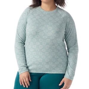 Smartwool Classic Thermal Merino Base Layer Crew Arctic Green Digi Snow